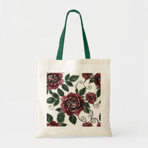 Bolso de Tela de Bienvenida con Rosas Elegantes de
