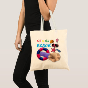 Bolso De Tela De camino a la playa Diversión en el sol Vacacione