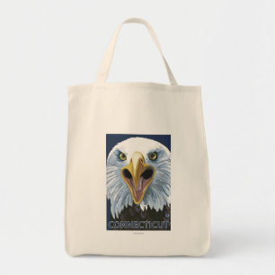 Bolso De Tela De ConnecticutEagle cierre para arriba