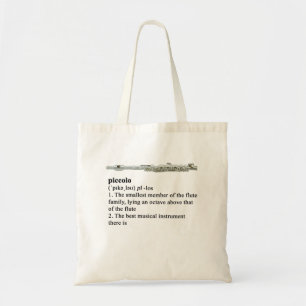 Bolso De Tela De flautín - una definición