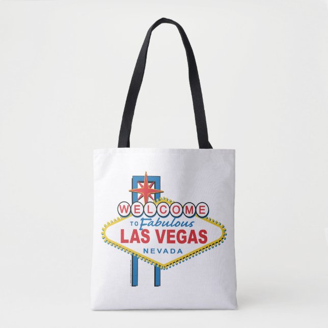 Bolso De Tela Dé la bienvenida a Las Vegas Nevada (Anverso)