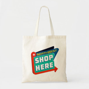 Bolso De Tela De la tienda tote del noroeste aquí