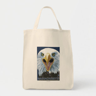 Bolso De Tela De MassachusettsEagle cierre para arriba