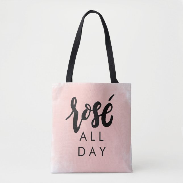 Bolso De Tela De Rosé tote todo el día (Anverso)
