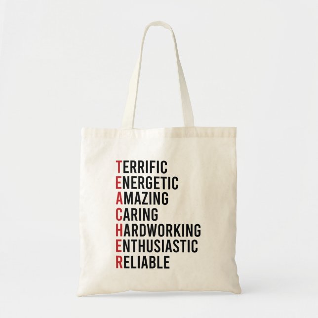 Bolso De Tela De vuelta a la escuela: Moda y profesor moderno (Frente)