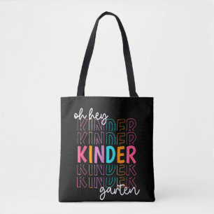 Bolso De Tela De vuelta a la escuela Oh hola maestros de jardín 