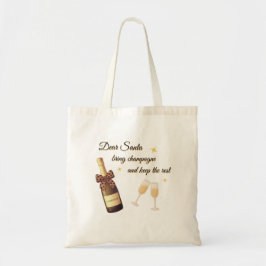 Bolso De Tela Dear Santa Champagne Design
