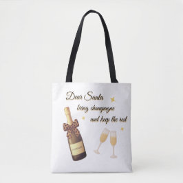 Bolso De Tela Dear Santa Champagne Design