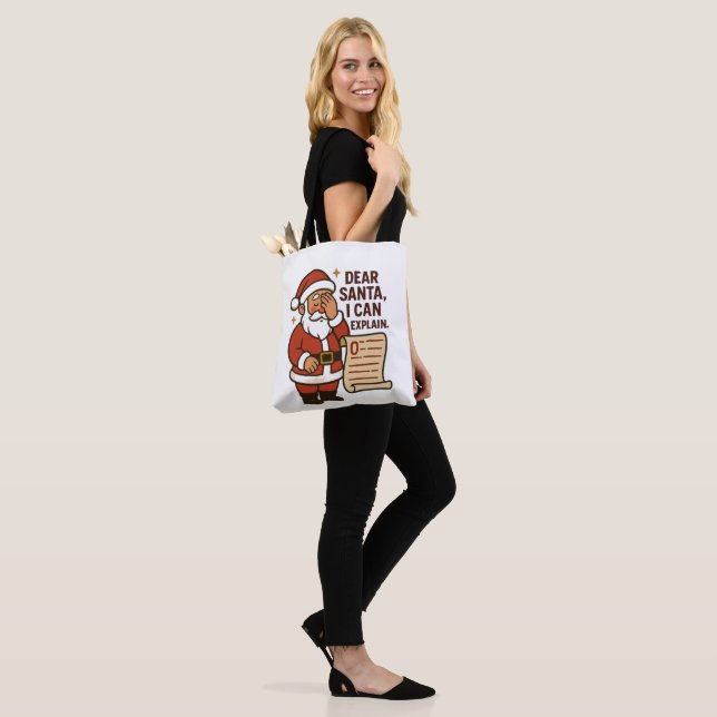 Bolso De Tela Dear Santa, I Can Explain Holiday Tote Bag (Puesto)