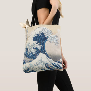 Bolso De Tela Debajo de la onda de Kanagawa