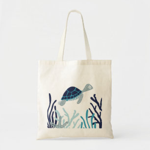 Bolso De Tela Debajo tortuga del mar - mar