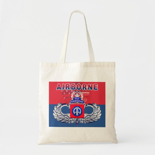 Bolso De Tela "Debe tener" 82ª División Aérea (Frente)