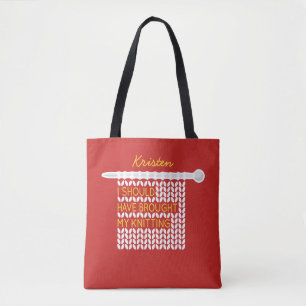 Bolso De Tela Debería haber traído mi punto - Blanco