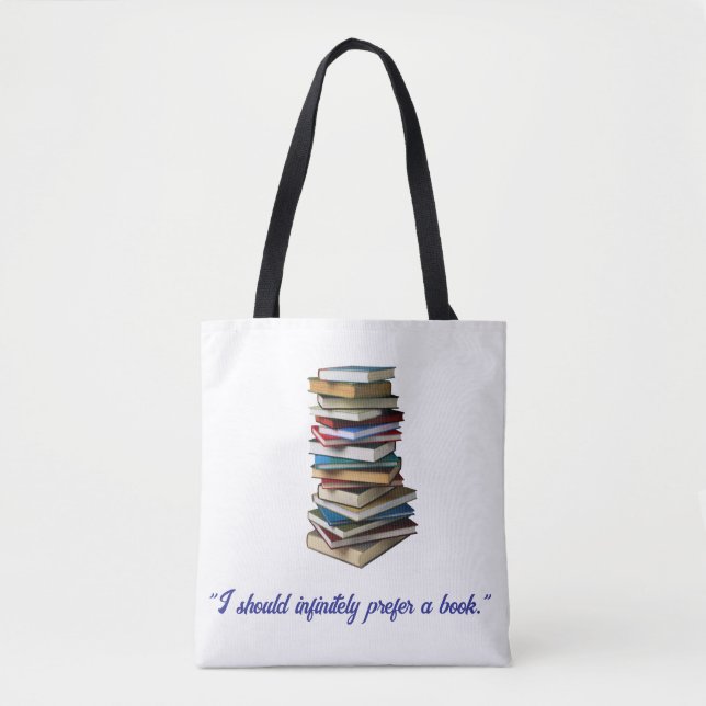 Bolso De Tela "Debería preferir infinitamente un libro" (Anverso)