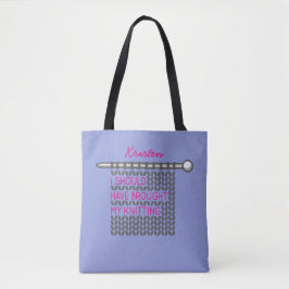 Bolso De Tela Debí Haber Traído Mi Tejido - Gris