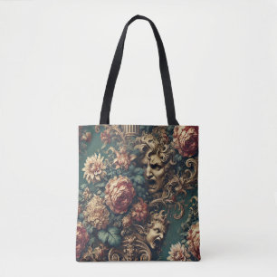 Bolso De Tela Decadencia Desquiciada - Floral Victoriano Gótico