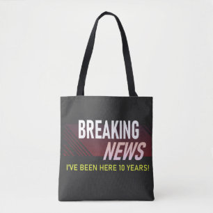 Bolso De Tela Décimo aniversario de trabajo de 10 años regalo 