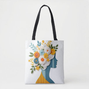 Bolso De Tela Declaración de la moda floral en estilo papelero