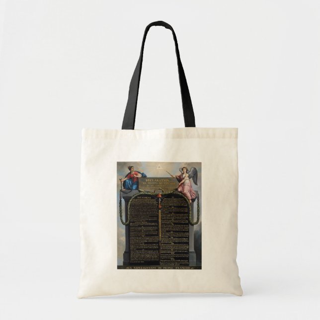 Bolso De Tela Declaración de las derechas del hombre y del (Frente)