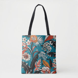 Bolso De Tela Deco floral artístico: patrón de infiltración sin
