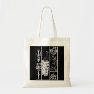 Bolso De Tela Decodificación de arte blanco y negro personalizab
