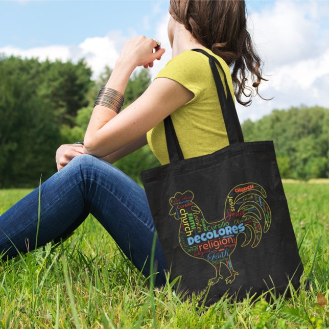 Bolso De Tela DeColores Cursillo Rooster Word Cloud (Subido por el creador)