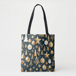 Bolso De Tela Decoración de adornos dorados y negros de los navi