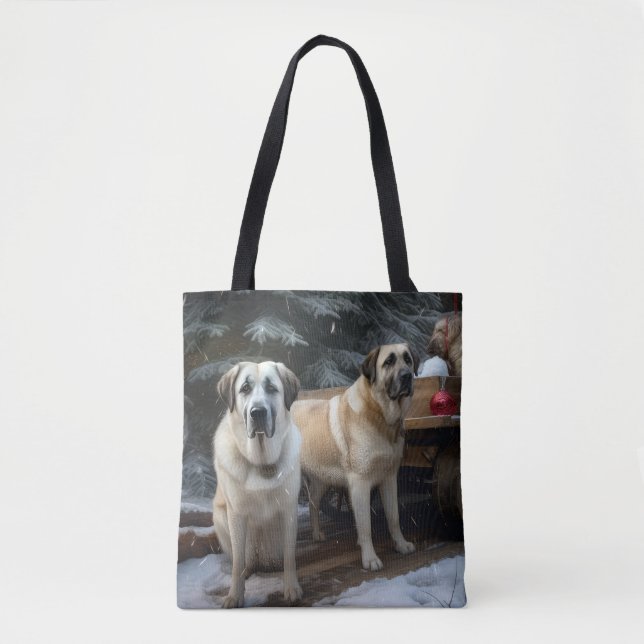 Bolso De Tela Decoración de los Navidades del Anatolian Shepherd (Anverso)