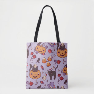 Bolso De Tela Decoración de patrones de Halloween taquilla de ca