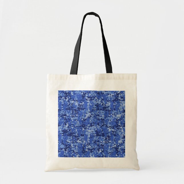 Bolso De Tela Decoración de textura de camuflaje de los píxeles  (Frente)