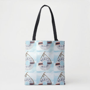 Bolso De Tela Decoración de una casa de playa con baldosas en un