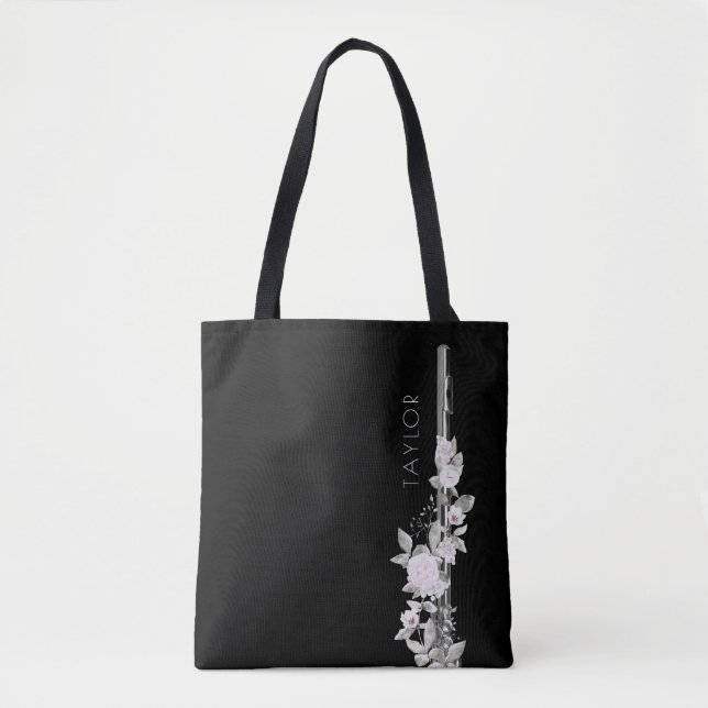 Bolso De Tela decoración floral floral (Anverso)