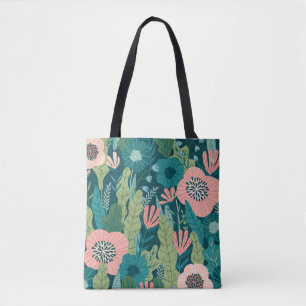 Bolso De Tela Decoración floral sin fisuras, decoración interi
