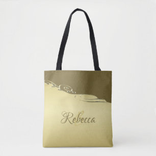 Bolso De Tela Decoración metalizado de oro de lujo sobre oro mi