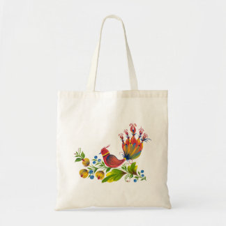 Bolso De Tela Decorative Bird with Flowers & Berries