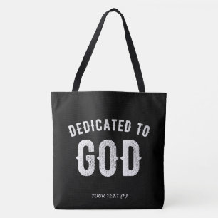 BOLSO DE TELA DEDICADO A DIOS PERSONALIZABLE GUAY TEXTO BLANCO