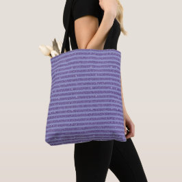 Bolso De Tela Deep Amethyst Glitter Style Horizontal Stripes 