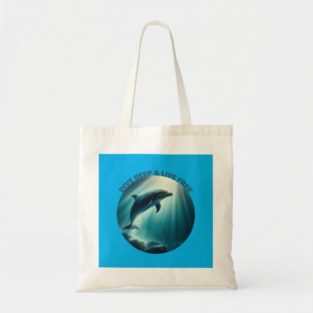 Bolso De Tela Deep Live Free Dolphin (Frente)