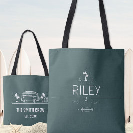 Bolso De Tela Deep Ocean Vintage Van Surfer Crew All-Over Print