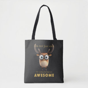 Bolso De Tela Deer concentrado asombroso Cute Adorable Gracioso