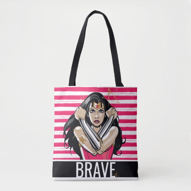 Bolso De Tela Defender a la mujer maravilla - Plantilla (Anverso)