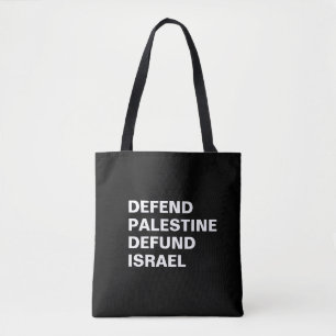 Bolso De Tela Defender Palestina defunde Israel- Anti Israel