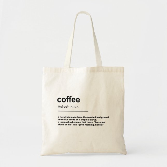 Bolso De Tela Definición de café (Frente)