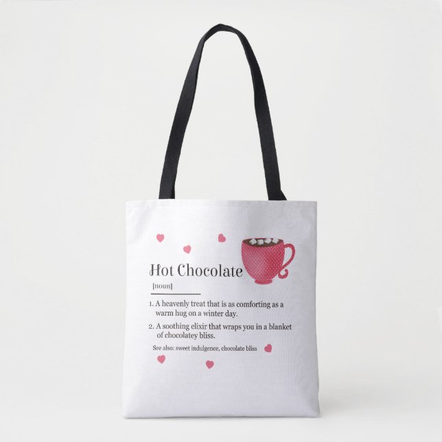 Bolso De Tela Definición de chocolate caliente a la moda (Anverso)