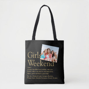 Bolso De Tela Definición de fin de semana de chicas con foto per