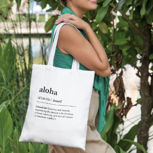 Bolso De Tela Definición de la palabra hawaiana Aloha Saludo Haw