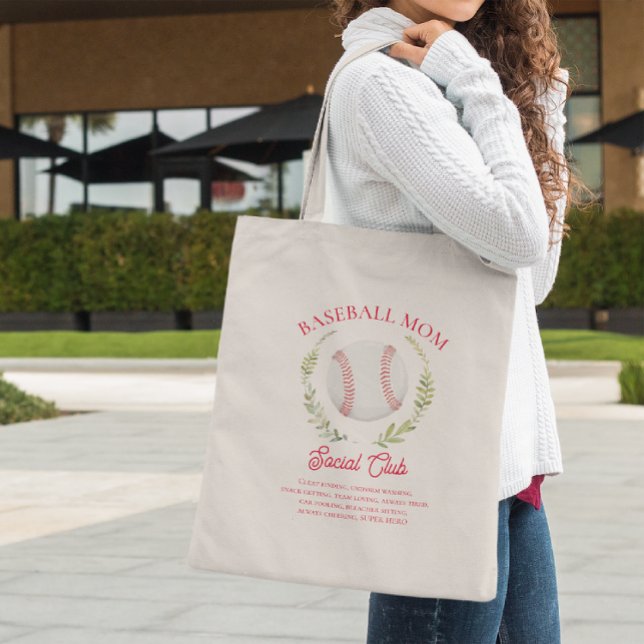 Bolso De Tela Definición de mamá de béisbol | Club Social (Subido por el creador)