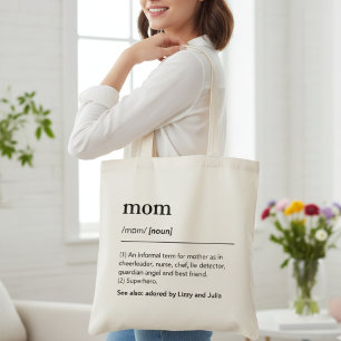 Bolso De Tela Definición de mamá personalizado para el Día de la