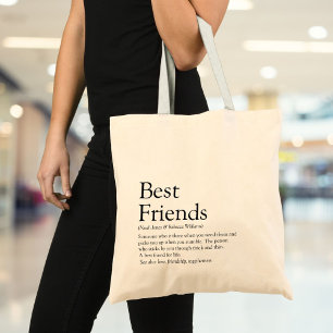 Bolso De Tela Definición de mejores amigos moderna