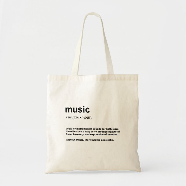 Bolso De Tela Definición de música (Frente)